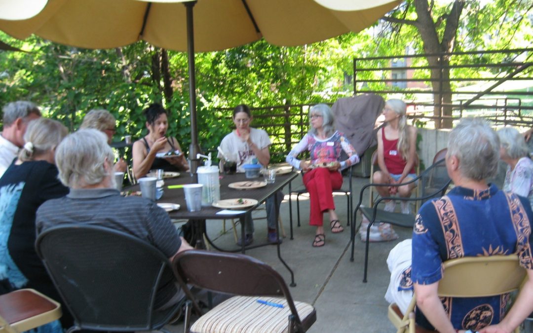 April Potluck Grows Exchanges and Fun